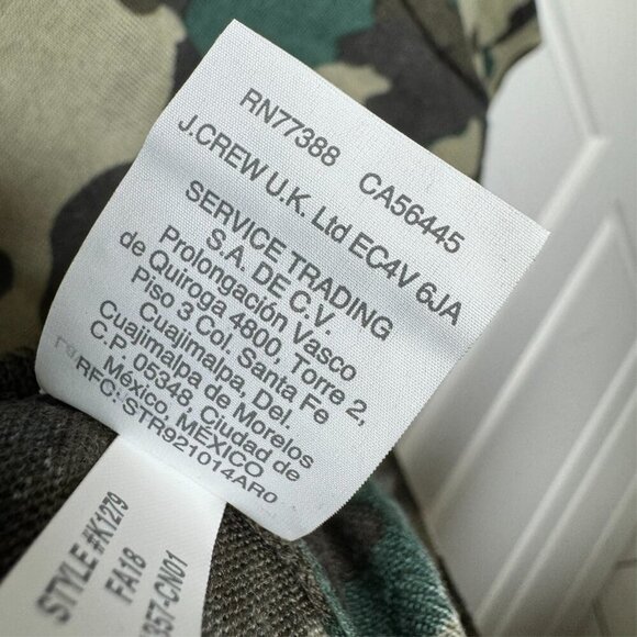 J.Crew Camo Sweatshirt Sweater womens Size XS 100% merino wool Crewneck NWT - Picture 11 of 12